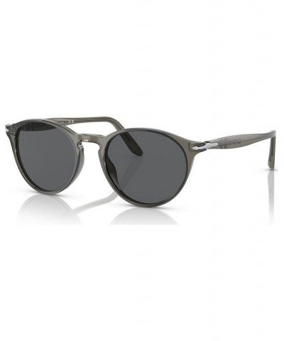 Men's Sunglasses 0PO3092SM1103B150W Dark Transparent Gray $83.70 Mens