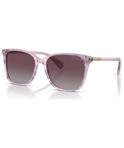 Women's Polarized Sunglasses RA529356-P Striped Purple $12.72 Womens