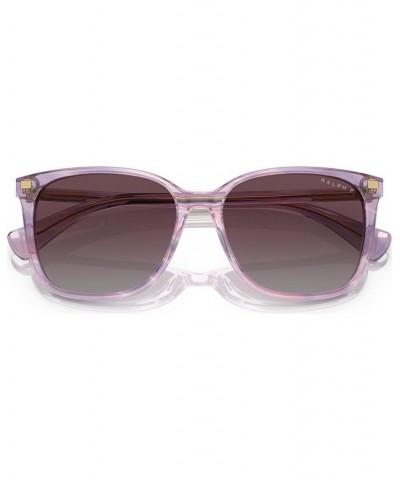 Women's Polarized Sunglasses RA529356-P Striped Purple $12.72 Womens