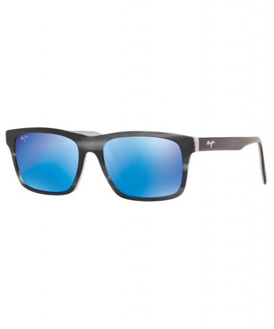 Men's Waipio Valley Polarized Sunglasses MJ000609 BLUE GREY/BLUE MIR POL $106.14 Mens