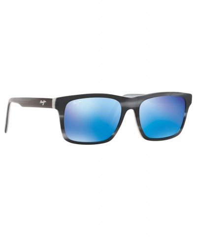 Men's Waipio Valley Polarized Sunglasses MJ000609 BLUE GREY/BLUE MIR POL $106.14 Mens