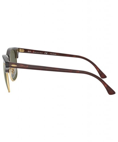 Unisex Polarized Low Bridge Fit Sunglasses RB3016F CLUBMASTER CLASSIC 55 Tortoise $51.12 Unisex