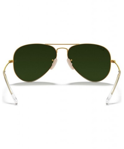 Polarized Sunglasses RB3025 AVIATOR MIRROR GOLD MATTE/GREEN MIR POL $34.08 Unisex