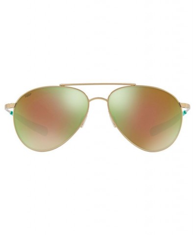 Unisex Polarized Sunglasses 6S000246 GOLD/GREEN MIR POL $35.84 Unisex