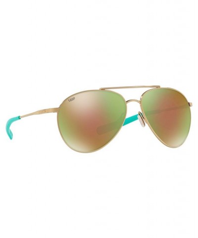 Unisex Polarized Sunglasses 6S000246 GOLD/GREEN MIR POL $35.84 Unisex