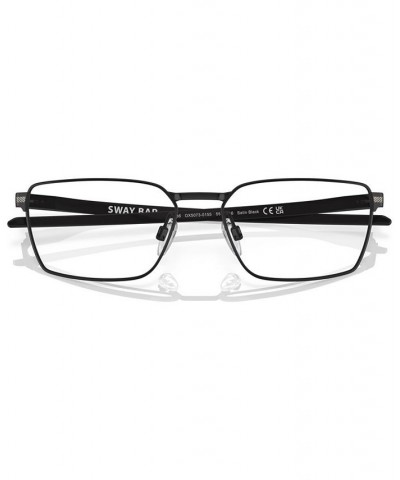 Men's Rectangle Eyeglasses OX5073-0155 Satin Black $66.72 Mens