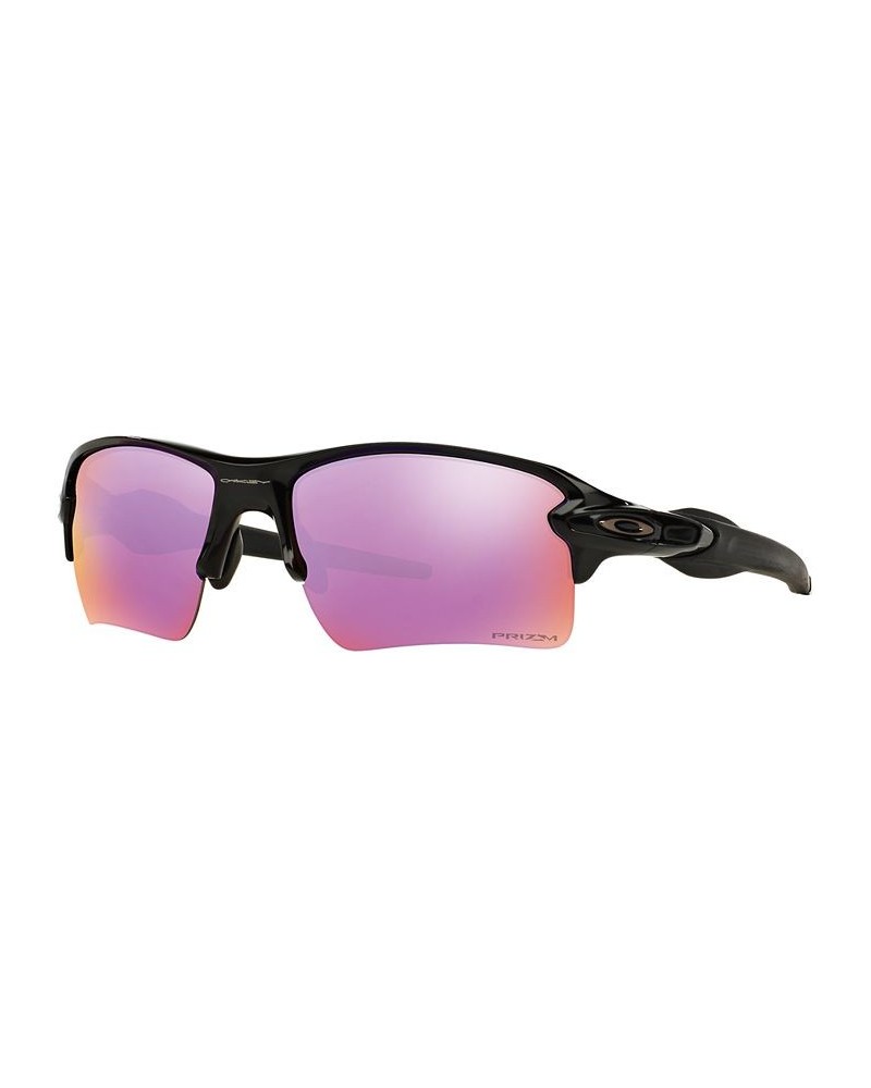 FLAK 2.0 XL PRIZM GOLF Sunglasses OO9188 BLACK SHINY/PURPLE LIGHT $35.91 Unisex