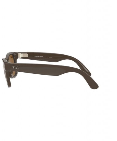 Stories Wayfarer 50 Unisex Polarized Smart Glasses Shiny Brown $95.41 Unisex