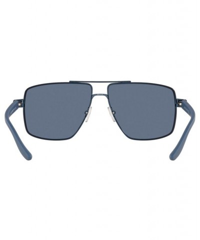 Armani Exchange Sunglasses AX2037S 60 MATTE BLUE/BLUE $13.94 Unisex