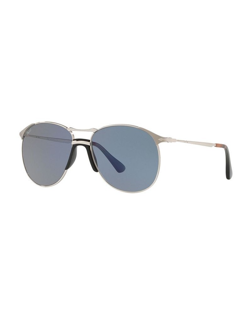 Men's Sunglasses PO2649S 55 SILVER/LIGHT BLUE $32.30 Mens