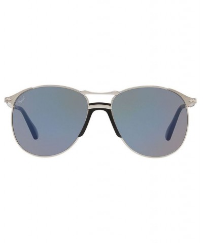 Men's Sunglasses PO2649S 55 SILVER/LIGHT BLUE $32.30 Mens