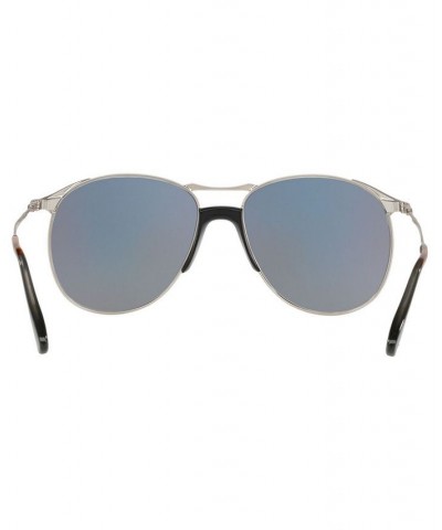 Men's Sunglasses PO2649S 55 SILVER/LIGHT BLUE $32.30 Mens