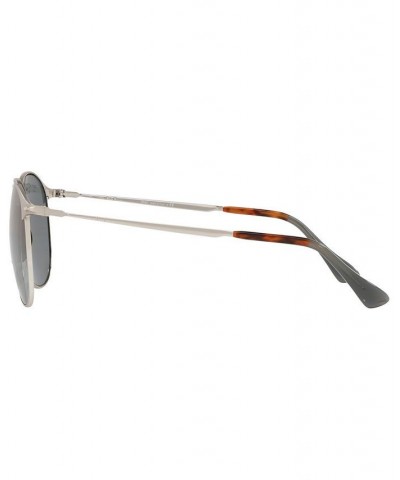 Men's Sunglasses PO2649S 55 SILVER/LIGHT BLUE $32.30 Mens