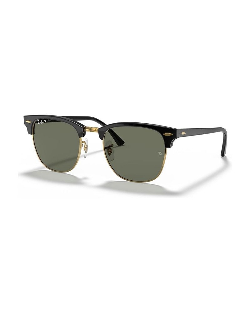 Unisex Polarized Low Bridge Fit Sunglasses RB3016F CLUBMASTER CLASSIC 55 Black $40.47 Unisex