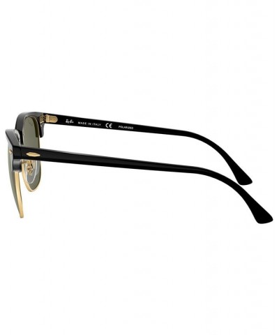 Unisex Polarized Low Bridge Fit Sunglasses RB3016F CLUBMASTER CLASSIC 55 Black $40.47 Unisex