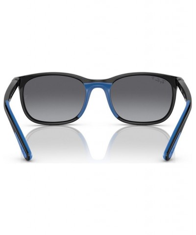 Kids Polarized Sunglasses RJ9076S49-YP Black on Rubber Blue $13.09 Kids