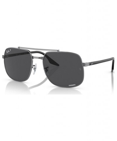 Unisex Polarized Sunglasses RB369959-P Silver-Tone $56.16 Unisex