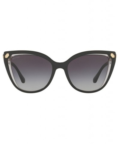 Sunglasses BV8212B 55 TOP BLACK ON TRANSPARENT GREY/GREY GRADIENT $44.01 Unisex