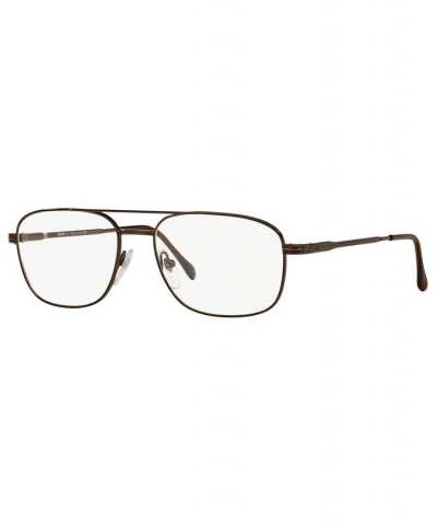 SF2152 Men's Square Eyeglasses Dark Brown $20.55 Mens