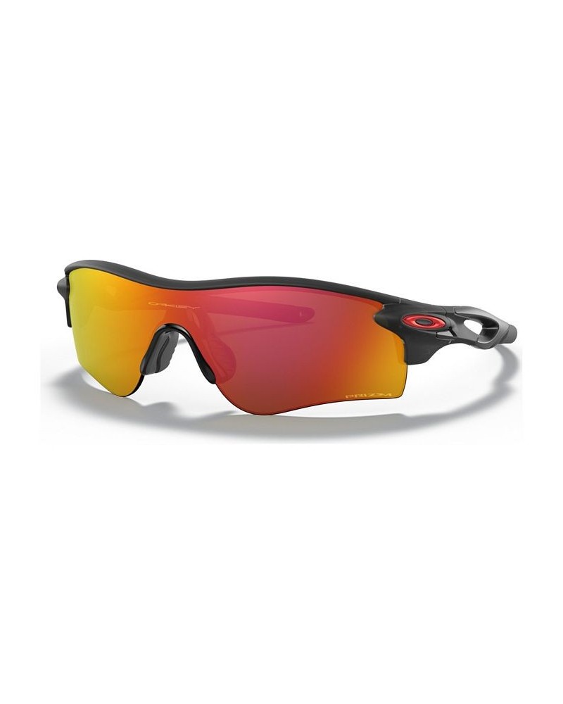 Men's Low Bridge Fit Sunglasses OO9206 RadarLock Path 38 Black 2 $66.90 Mens