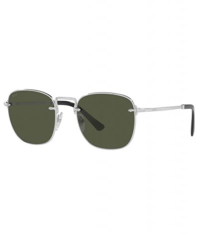 Men's Sunglasses PO2490S 54 Silver-Tone $89.03 Mens