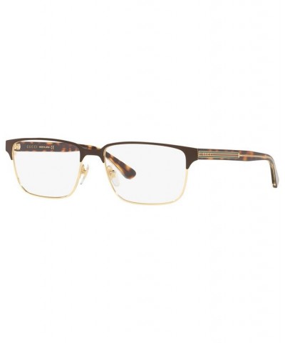 GC001613 Men's Rectangle Eyeglasses Gold Tone $103.50 Mens