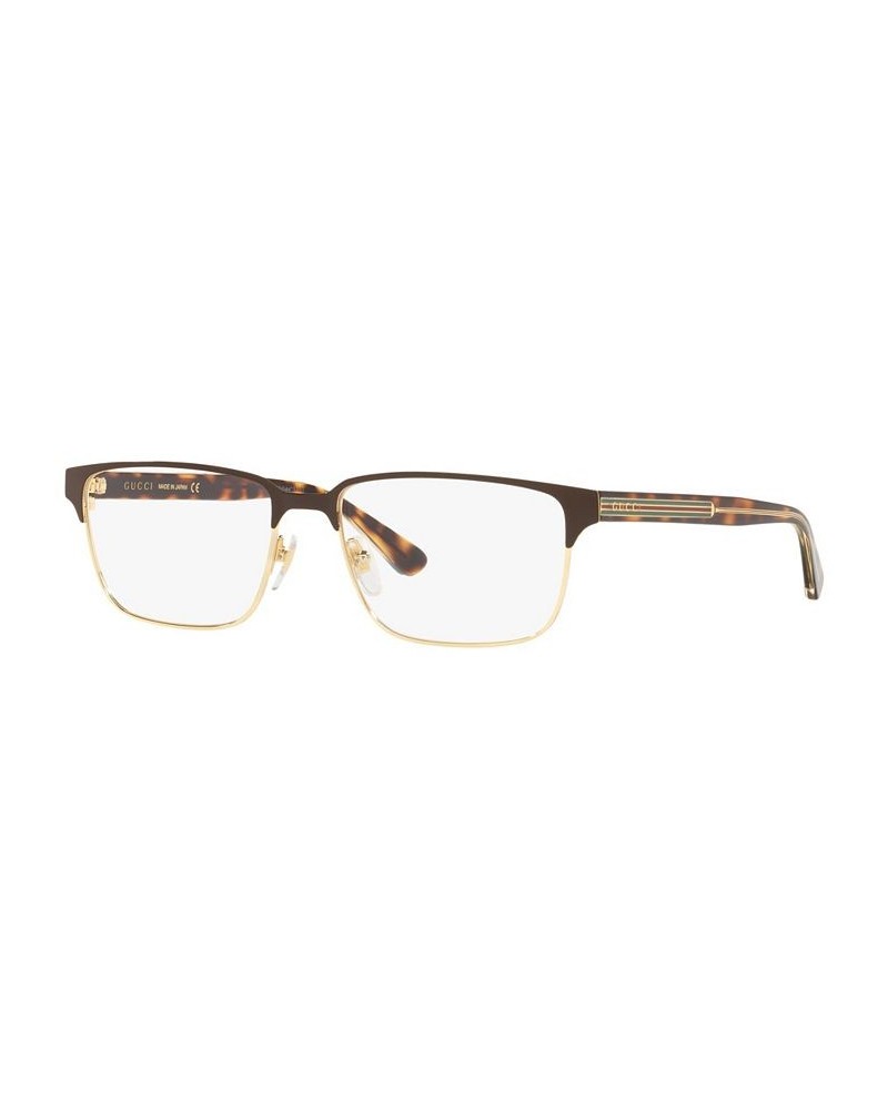 GC001613 Men's Rectangle Eyeglasses Gold Tone $103.50 Mens