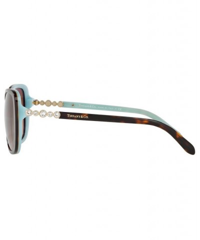 Sunglasses TF4121B 55 HAVANA/BLUE/BROWN GRADIENT $105.36 Unisex