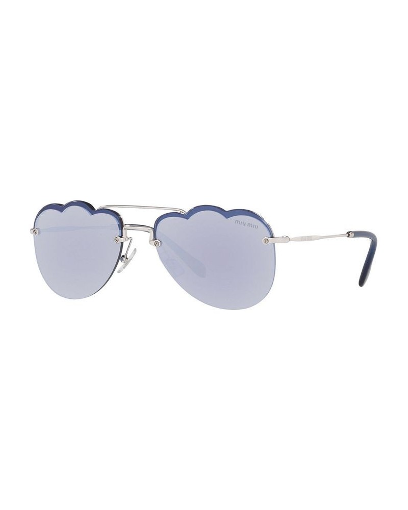 Sunglasses MU 56US 58 SILVER/DARK VIOLET MIRROR SILVER $54.34 Unisex