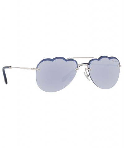 Sunglasses MU 56US 58 SILVER/DARK VIOLET MIRROR SILVER $54.34 Unisex