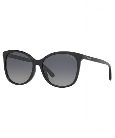 Women's Polarized Sunglasses HC8271U BLACK/Dark Grey Gradient POLAR $32.48 Womens