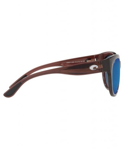 Maya Polarized Sunglasses 6S9011 55 413 SHINY URCHIN CRYSTAL/BLUE MIRROR 580P $61.77 Unisex