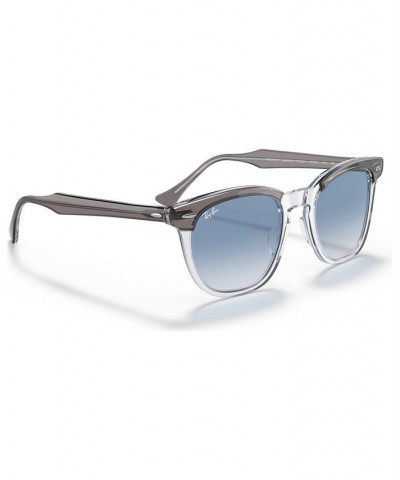 Unisex Low Bridge Fit Sunglasses Hawkeye 54 Gray On Transparent $30.24 Unisex