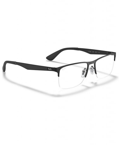 RB6335 Unisex Rectangle Eyeglasses Matte Blac $34.01 Unisex