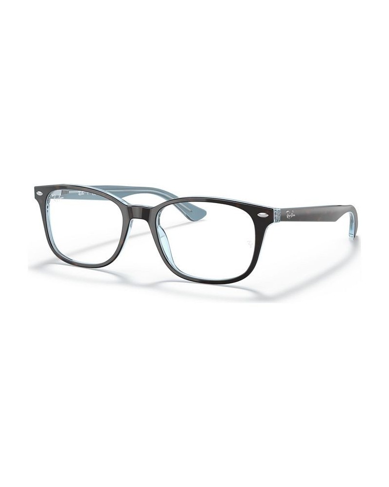 RX5375 Unisex Square Eyeglasses Blue Havana $28.65 Unisex