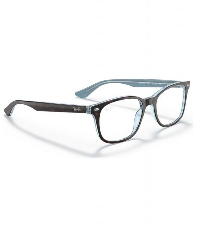 RX5375 Unisex Square Eyeglasses Blue Havana $28.65 Unisex