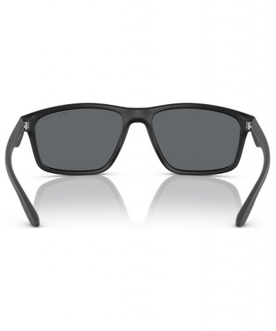 Men's Low Bridge Fit Sunglasses AX4122SF59-Z Shiny Crystal $13.68 Mens