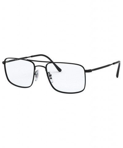 RX6434 Men's Square Eyeglasses Black $37.59 Mens