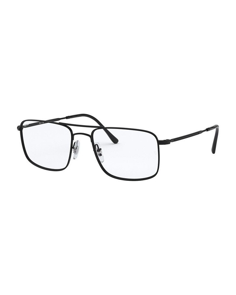 RX6434 Men's Square Eyeglasses Black $37.59 Mens