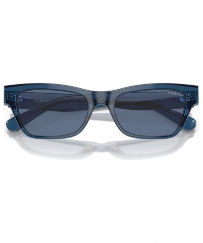 Women's Sunglasses VO5514S53-X 53 Transparent Dark Blue $22.77 Womens