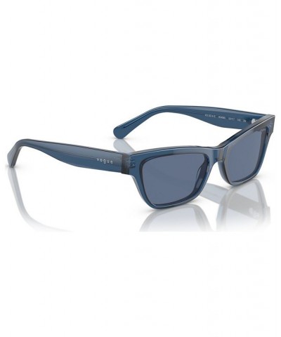 Women's Sunglasses VO5514S53-X 53 Transparent Dark Blue $22.77 Womens