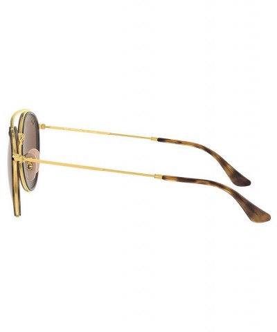 Polarized Sunglasses RB3647N ROUND DOUBLE BRIDGE GOLD/BROWN GRADIENT POLAR $60.48 Unisex