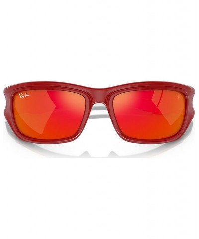 Men's Sunglasses RB4405M Scuderia Ferrari Collection Red on Black $44.48 Mens