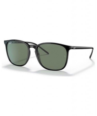 Men's Low Bridge Fit Sunglasses RB4387F 55 Black $33.60 Mens