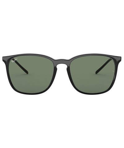 Men's Low Bridge Fit Sunglasses RB4387F 55 Black $33.60 Mens