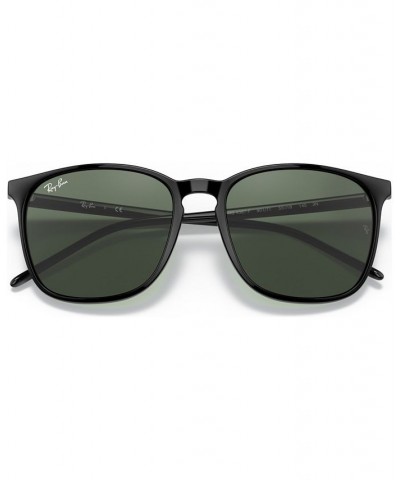 Men's Low Bridge Fit Sunglasses RB4387F 55 Black $33.60 Mens