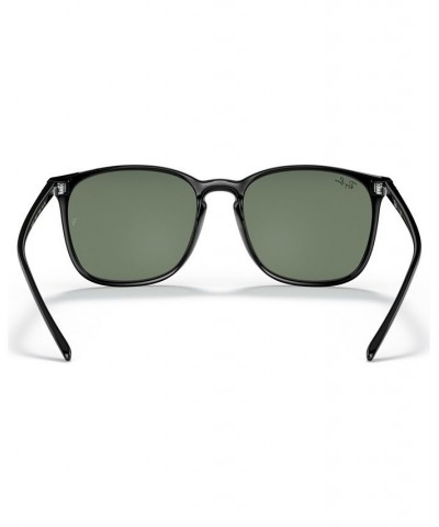 Men's Low Bridge Fit Sunglasses RB4387F 55 Black $33.60 Mens