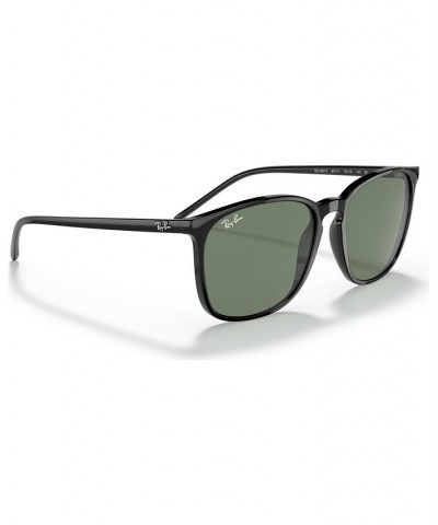 Men's Low Bridge Fit Sunglasses RB4387F 55 Black $33.60 Mens