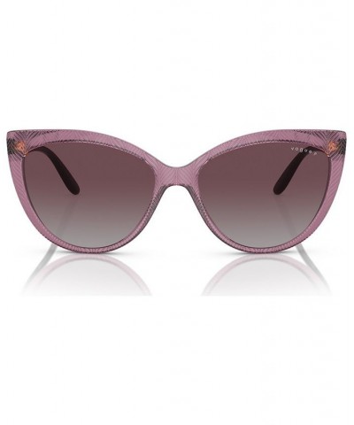 Women's Polarized Sunglasses VO5484S Transparent Purple $27.00 Womens