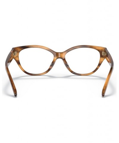 Women's Irregular Eyeglasses TY2123U Honey Wood $50.49 Womens